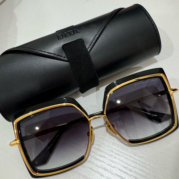 DITA Accessories - DITA Narcissus Sunglasses - Yellow Gold / Grey & Clear Gradient Lenses